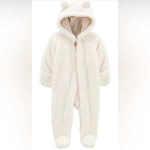 Carters One Piece Sherpa Bodysuit Bear Ears